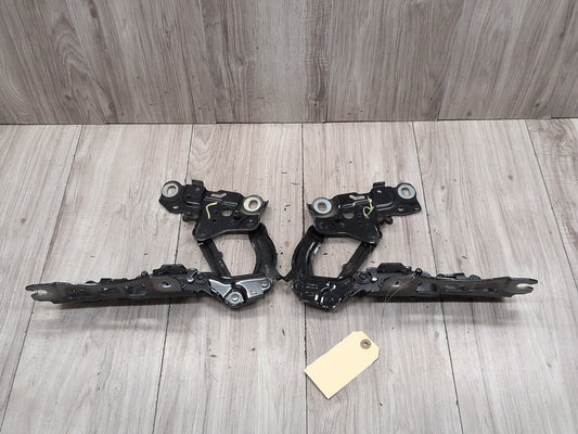 19-24 OEM BMW G20 Front Left Right Bonnet Hood Hinges Black Pair SET