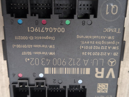 09-12 OEM Mercedes-Benz E550 W212 Front Right Passenger Door Control Module