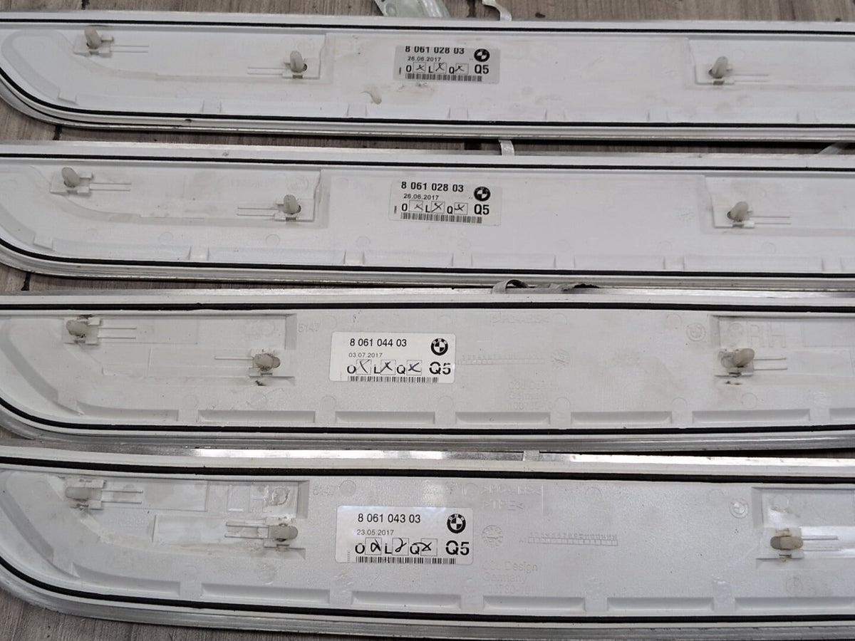2016-2022 BMW 750i G12 Front Rear Left Right Scuff Plate Door Sill SET 8061043 OEM