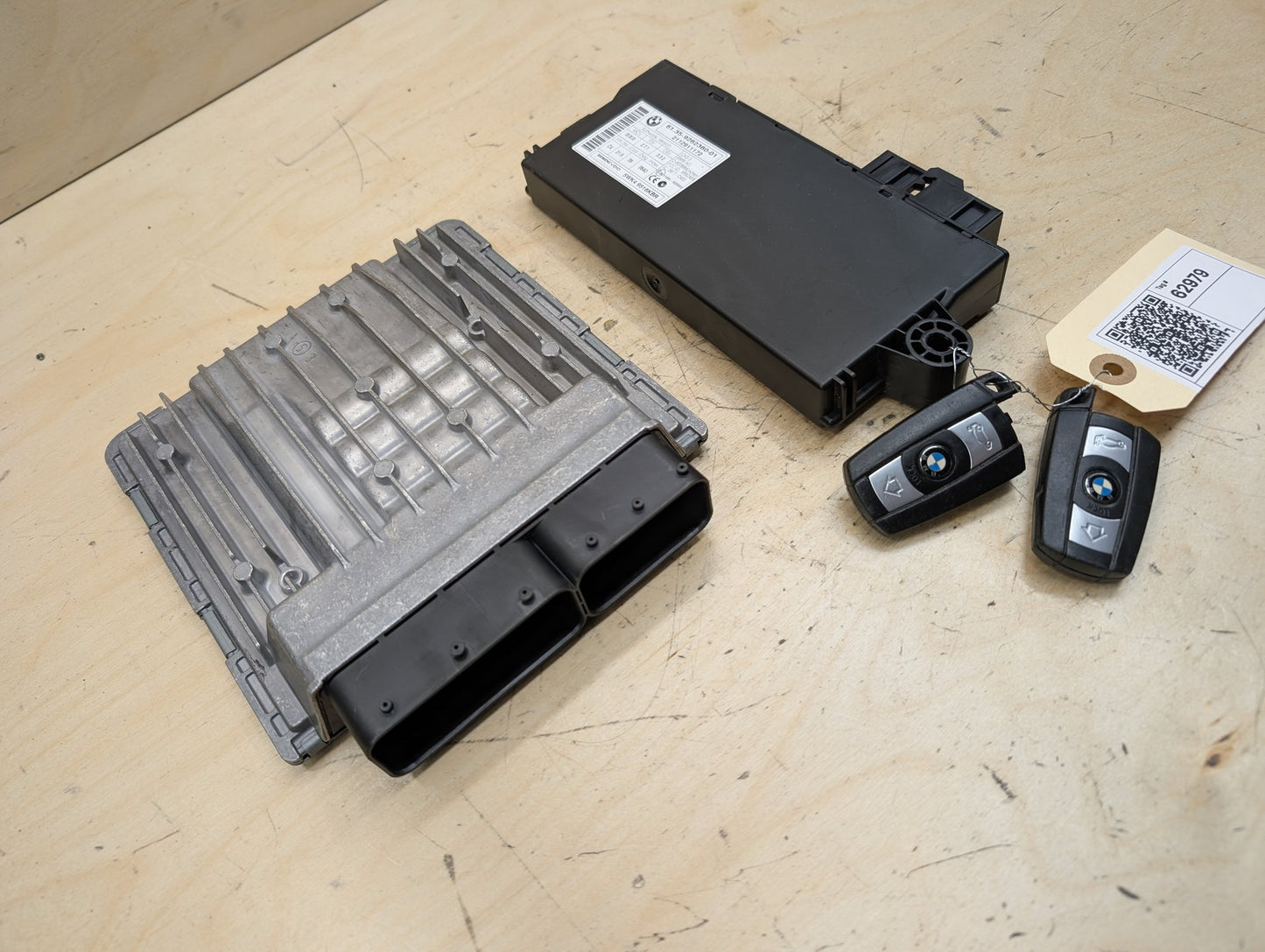 OEM BMW E82 E90 E92 E93 DME ECU CAS3 Engine N52 Control Computer Key MSV80 SET