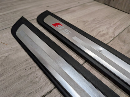 2008-2017 Audi S5 8T Front Left Right Scuff Plate Door Sill SET 8T0853373