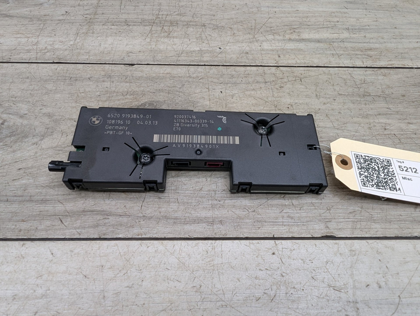 06-13 OEM BMW E70 X5 X5M Antenna Amplifier Diversity Receiver Module 315 MHZ