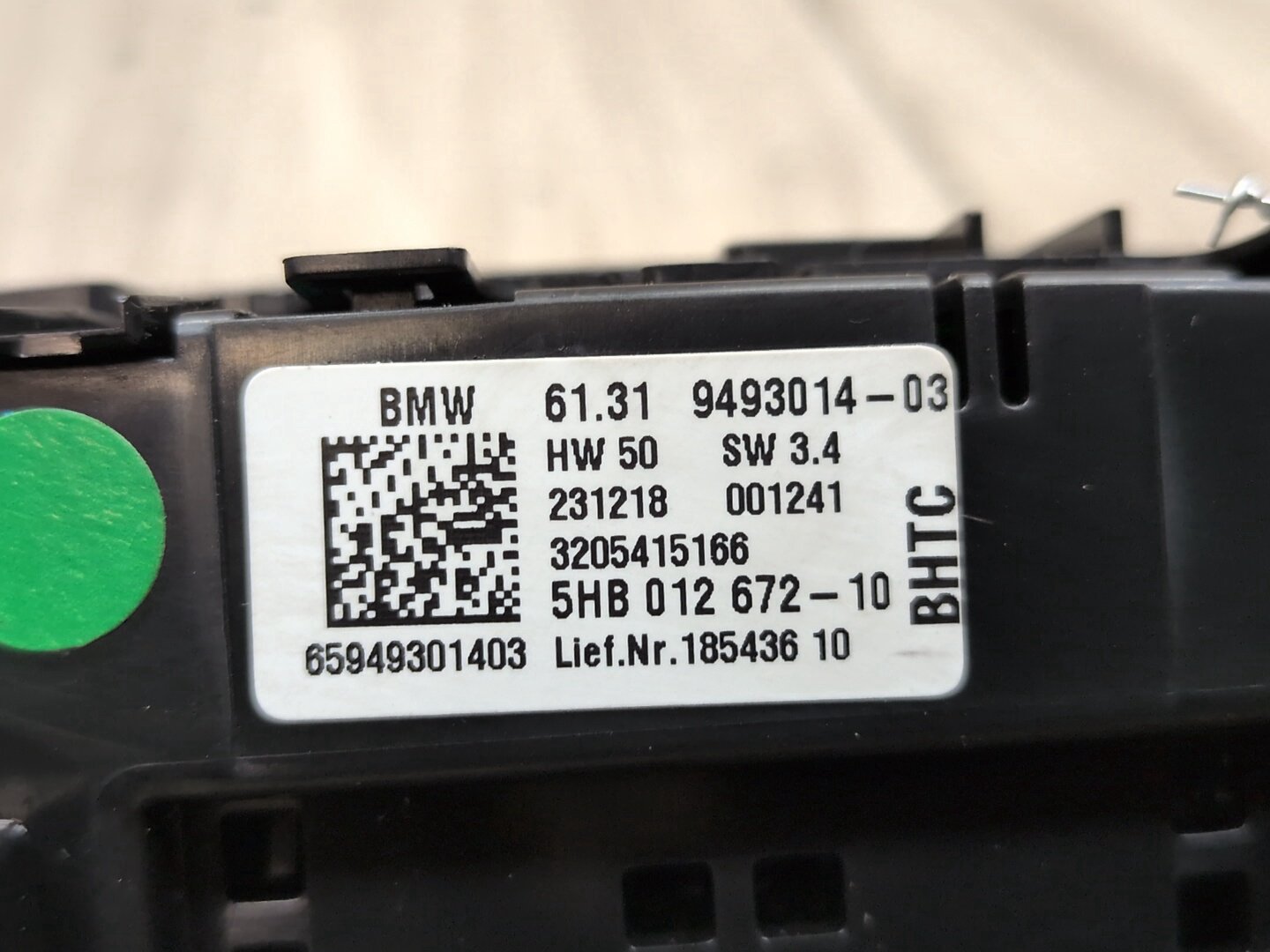 OEM BMW G01 G02 F97 F98 X3 X4 AC Rear Heater Climate Control Switch Panel