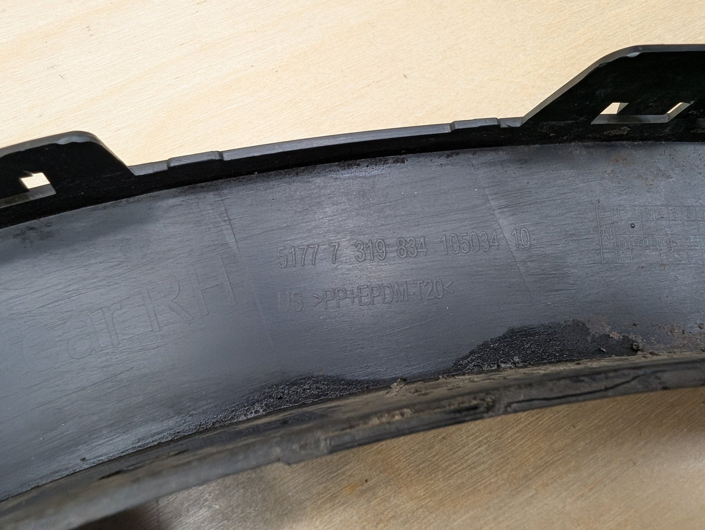 15-19 OEM BMW F16 X6 Rear Right Passenger Fender Flare Wheel Arch Molding Trim