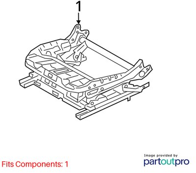 OEM BMW F95 G05 G06 G07 X5 X7 Front Left Driver Seat Lower Track Frame w/ Motors