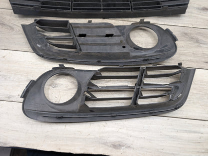 2011 - 2016 BMW 528i F10 Front Left Right Center Bumper Cover Grilles SET 7331724 N20B20O0