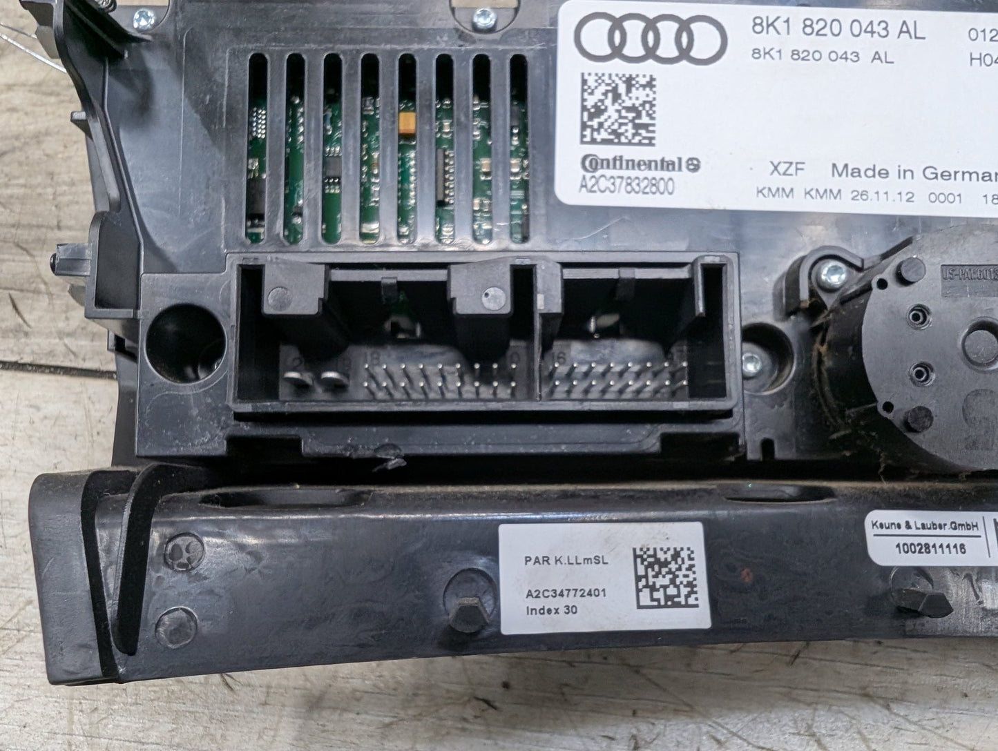 2008 - 2017 Audi S5 8T Front AC Heater Climate Control Switch 8K1820043AL