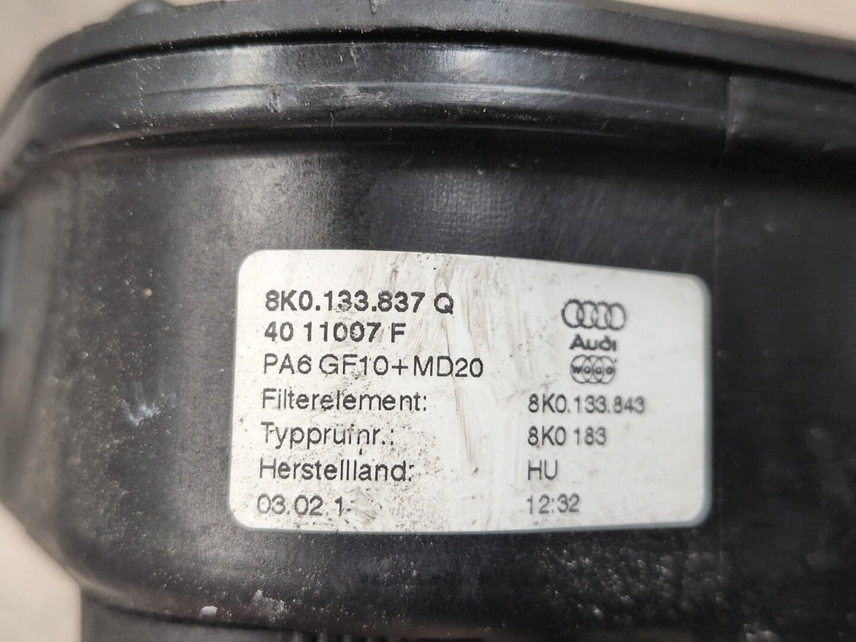 10-17 OEM Audi Q5 S4 S5 SQ5 CCBA Engine Air Filter Box Assembly 8K0133837Q