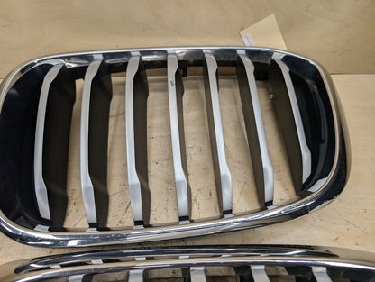 2018-2024 BMW X3 G01 Front Left Right Upper Bumper Cover Kidney Grilles SET 7464922
