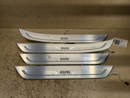 2016-2019 BMW 750i G12 Scuff Plate Door Sill SET 7369888 OEM