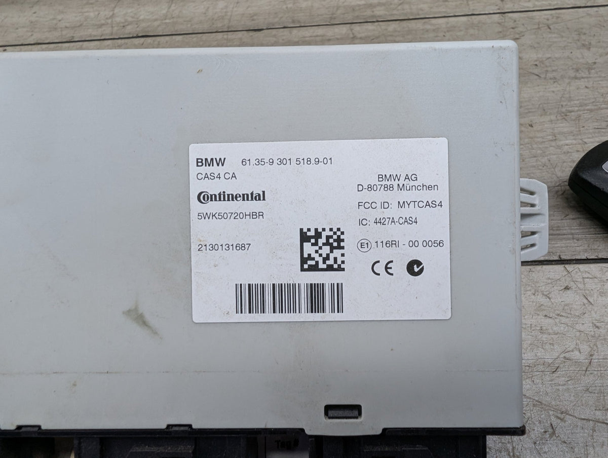 2009-2015 BMW 750Li F02 CAS Comfort Car Access System Module w/ Key 9301518 OEM