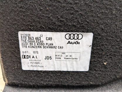 2013 - 2017 Audi S5 8T Rear Trunk Cargo Floor Carpet Spare Tire Cover 8T0 863 463 CA9 CTUB