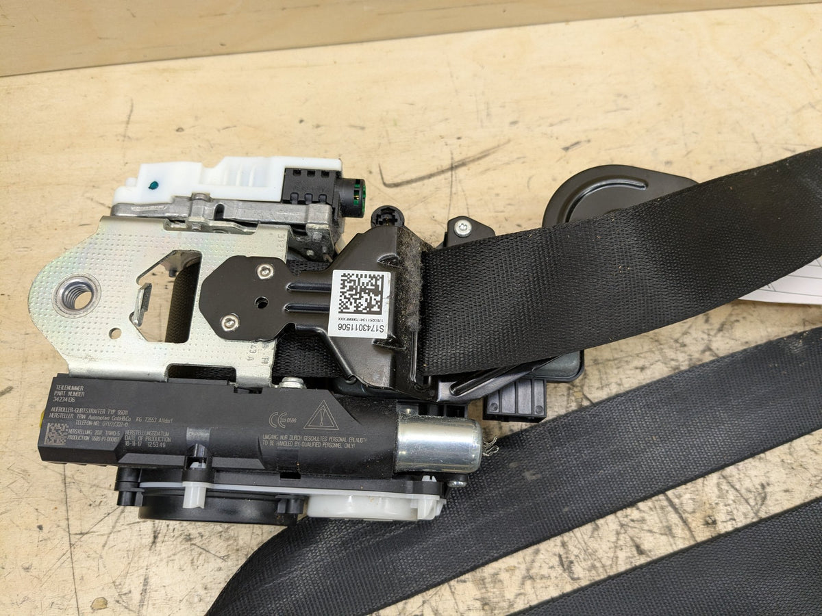 17-23 OEM BMW F90 G30 530 540 M550 M5 Front Left Driver Seatbelt Retractor Black