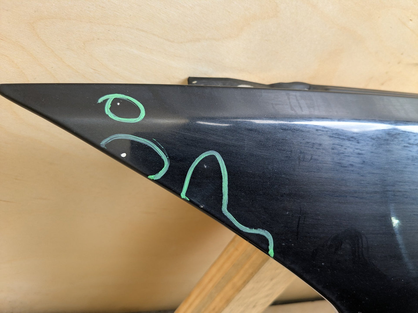 11-16 OEM BMW F10 528 535 550 Left Driver Side Fender Panel Black 475