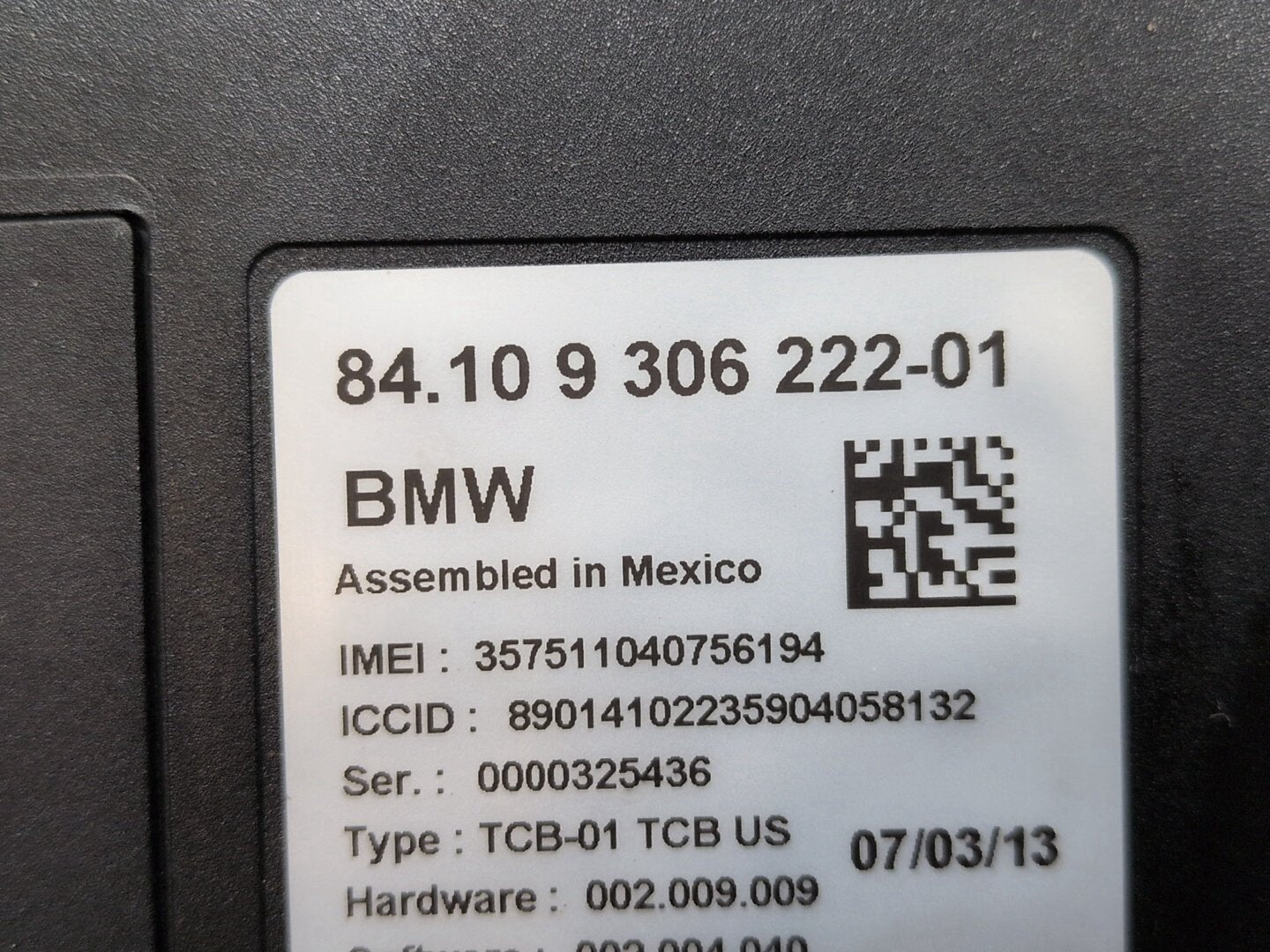 13-15 OEM BMW F01 F02 740 750 760 Alpina B7 Telematics Control Module Computer