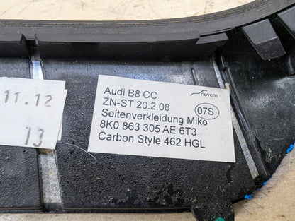 2011-2017 Audi RS5 Front Rear Center Console Door Interior Trim SET CARBON FIBER