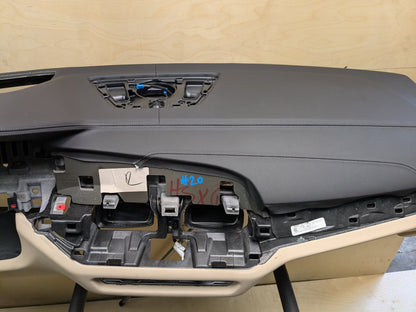 19-23 OEM BMW G05 X5 LEATHER Dashboard Cover Trim Panel BLACK/BEIGE w HUD