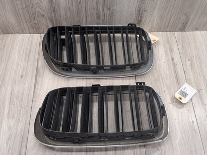 2015 - 2019 BMW X6 F86 Front Left Right Upper Bumper Cover Kidney Grilles SET 8056769 S63B44T2
