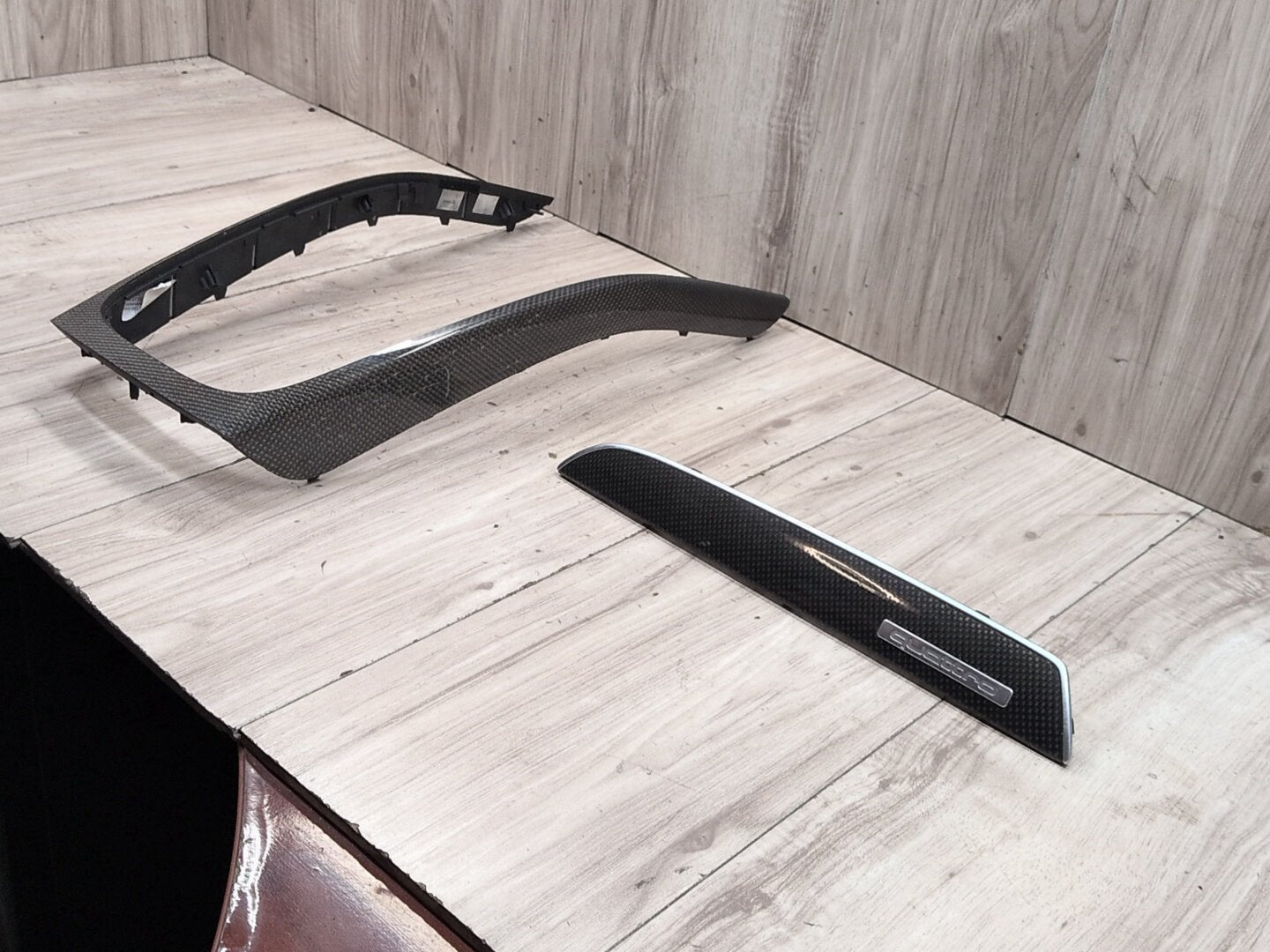 OEM Audi S4 Dashboard Center Console Shift Panel Interior Trim CARBON FIBER SET