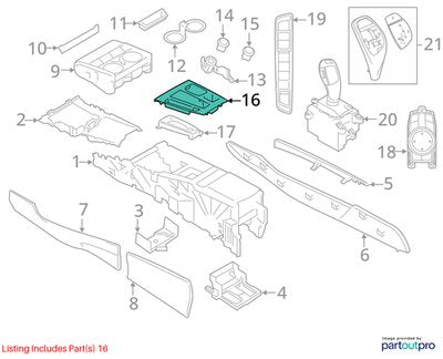 14-19 OEM BMW F15 F16 X5 X6 Center Console Shifter Bezel Cover Panel Trim