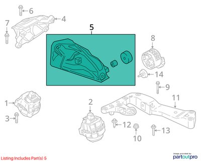 BMW G20 G22 G26 G30 G01 B46 Left Driver Engine Bracket Support Mount 6864595