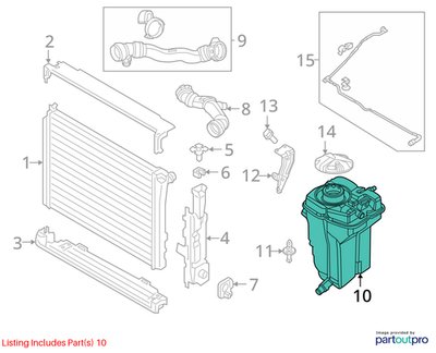 OEM BMW G80 G82 G83 G87 M2 M3 M4 Engine S58 Coolant Overflow Expansion Tank