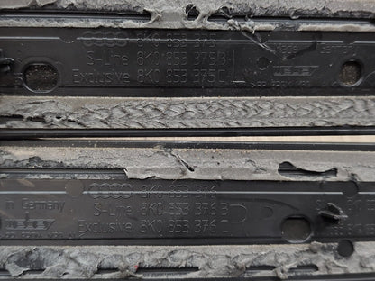 2010-2016 Audi S4 B8 Front Rear Left Right Scuff Plate Door Sill SET 8K0853376 OEM