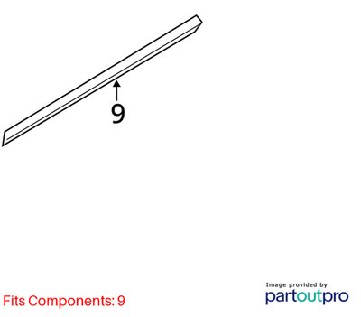 18-24 OEM BMW G01 G02 X3 X4 Front Left Driver Side Door Lower Trim Molding