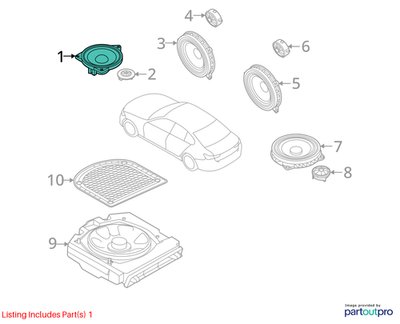 20-24 OEM BMW F40 F44 228 M235 Mid-Range Loudspeaker Tweeter Hifi Speaker PAIR