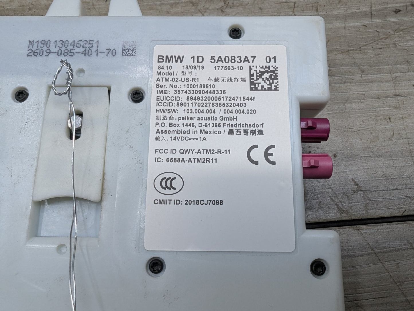 OEM BMW G05 G12 G20 G22 G26 G30 G42 G80 G82 M3 M4 Telematics Control Module Unit