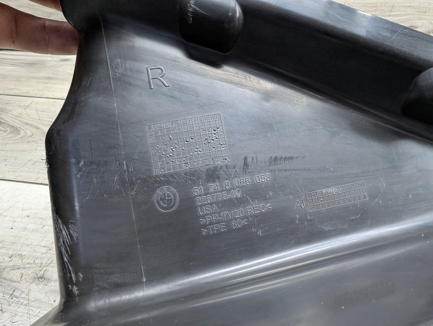 2018 - 2024 BMW X3 G01 Right Passenger Secondary Auxiliary Radiator Air Duct 8066058 B58B30O1