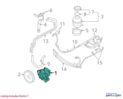 2004-2010 BMW E64 M6 S85B50A Engine Motor Power Steering Pump 7834287