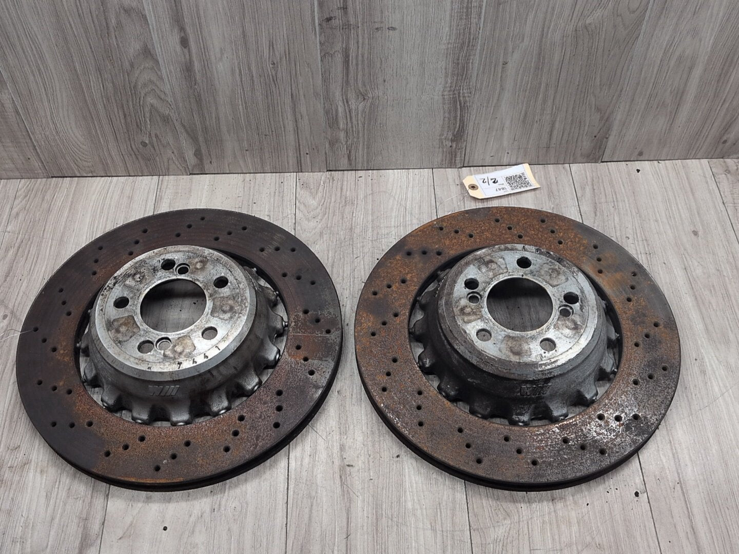 2014 - 2018 BMW X5 F85 Rear Left Right Brake Disc Rotors SET 2284903 S63B44T2