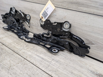 19-24 OEM BMW G20 Front Left Right Bonnet Hood Hinges Black Pair SET