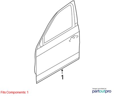 OEM BMW F30 F80 328 330 335 340 M3 Front Left Driver Door Shell Panel Red A75