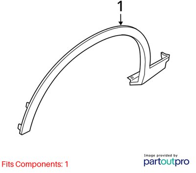 OEM BMW F25 F26 X3 X4 Front Right Passenger Fender Flare Wheel Arch Molding Trim