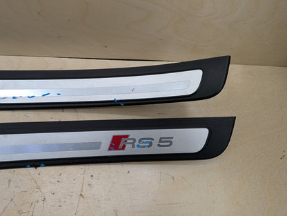 2011-2017 Audi RS5 8T Front Left Right Scuff Plate Door Sill SET 8T0853373