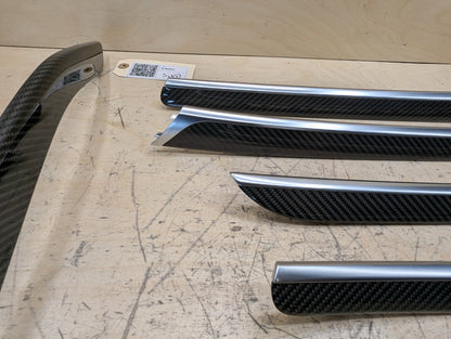 2011-2017 Audi RS5 Front Rear Center Console Door Interior Trim SET CARBON FIBER