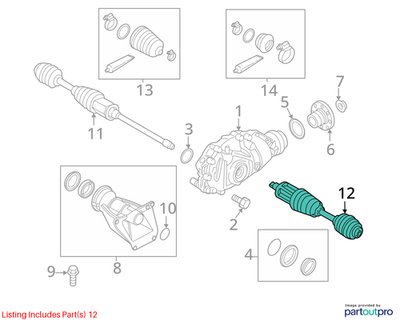 OEM BMW G20 G42 230iX M240iX 330iX M340iX Front Left Driver Output CV Axle Shaft
