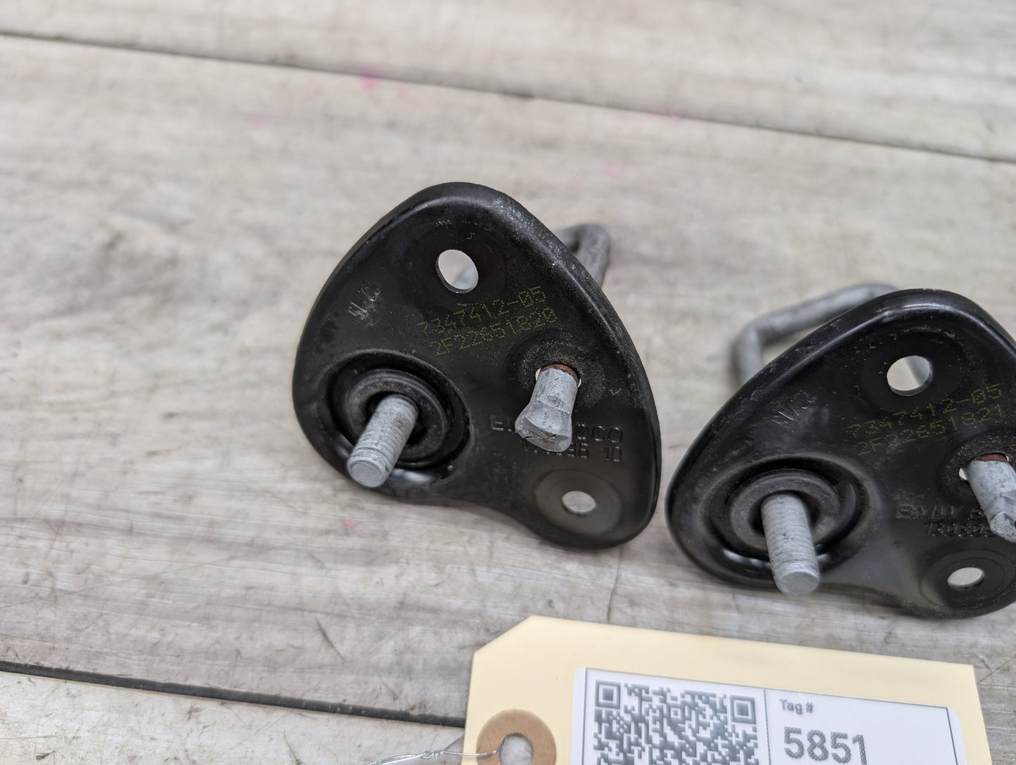OEM BMW F90 F97 G01 G05 G06 G07 G12* G30 X3 X5 Hood Safety Latch Hook Pair SET