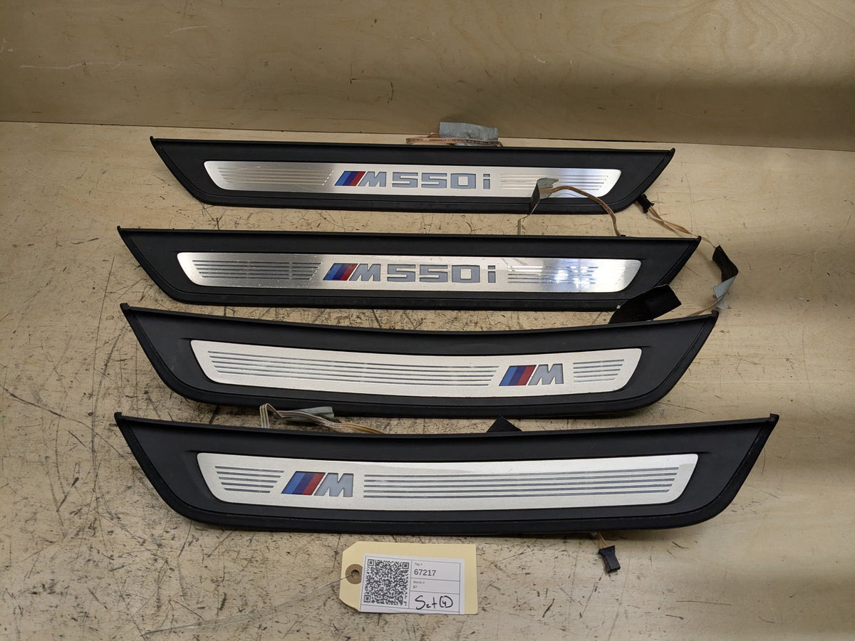 2018-2023 BMW M550i G30 Scuff Plate Door Sill SET 8072378 OEM