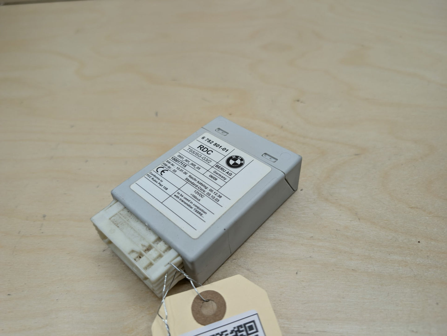 07-10 OEM BMW E93 328 335 Tire Pressure Control Module Unit TPMS RDC