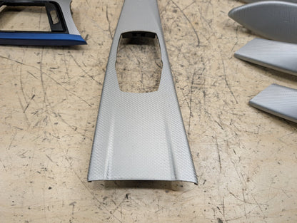 OEM BMW F30 F32 F36 Center Console Dash Door Interior Trim Aluminum Hexagon SET