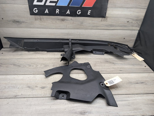 2018 - 2023 BMW X3 G01 Left Driver Engine Bay Cover Panel Seal Trim SET 7397491 B58B30M0