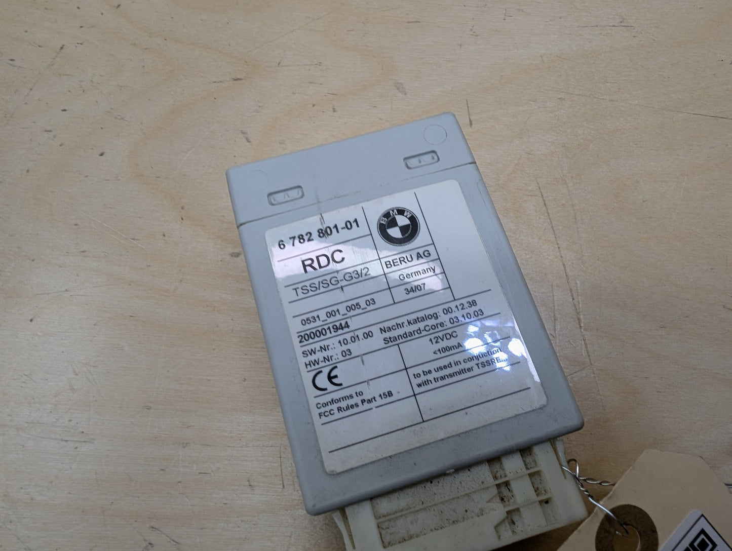 07-10 OEM BMW E93 328 335 Tire Pressure Control Module Unit TPMS RDC