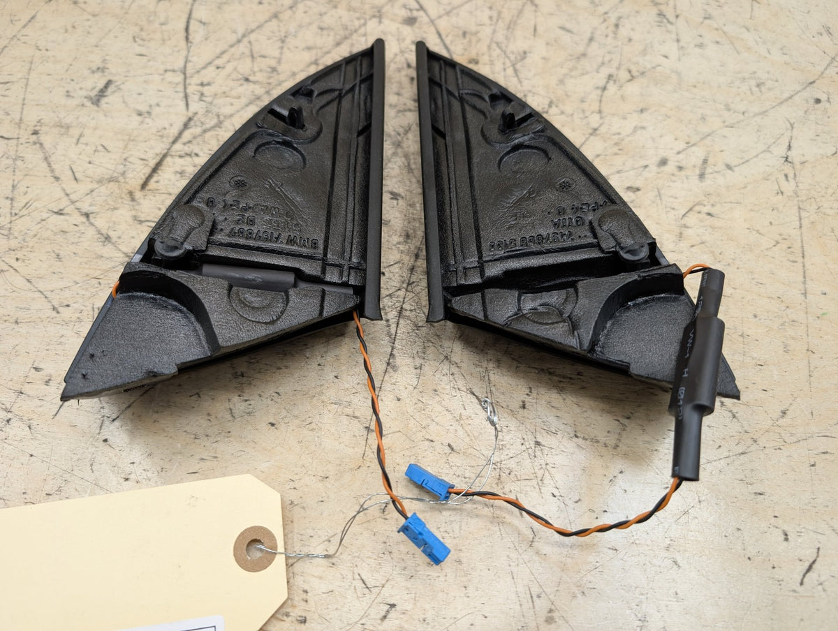 2010-2017 BMW 535i GT xDrive F07 Front Left Right Door Triangle Corner Speaker Assemblys SET 7197867