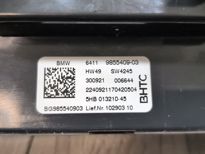 2022 BMW M340i G20- Front AC Heater Climate Control Switch PN: 9855409