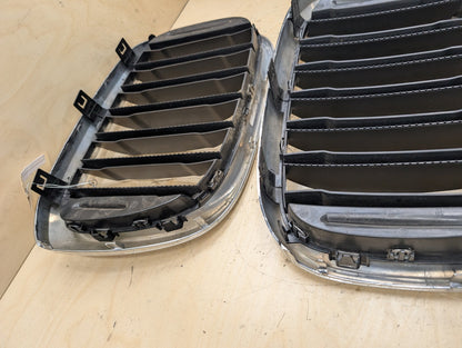 2018-2024 BMW X3 G01 Front Left Right Upper Bumper Cover Kidney Grilles SET 7464922