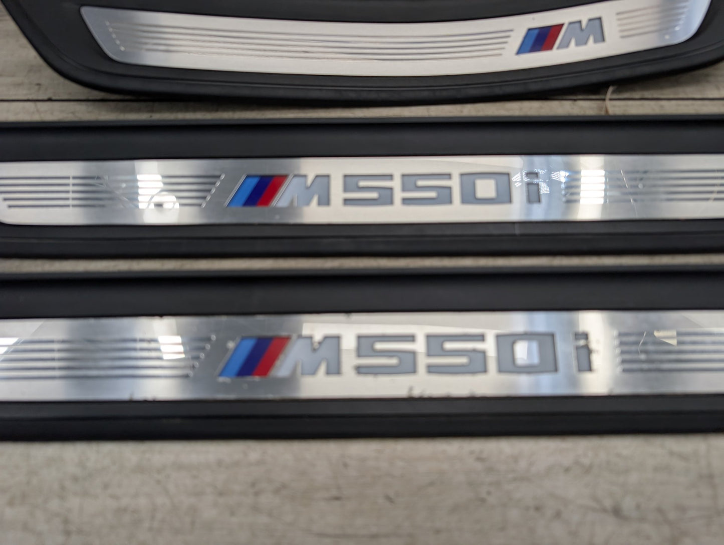 2017-2023 BMW M550i xDrive G30 Front Rear Left Right Scuff Plate Door Sill SET 8064905
