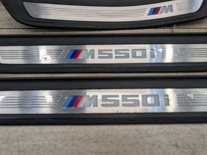 2017-2023 BMW M550i xDrive G30 Front Rear Left Right Scuff Plate Door Sill SET 8064905